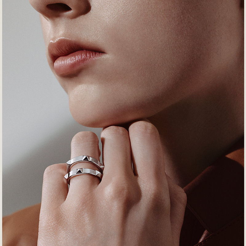 Hermès Clou d'H ring - Silver | Hermès USA